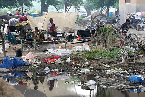 Anti-encroachment drive affected people at the bank of the Yamuna river